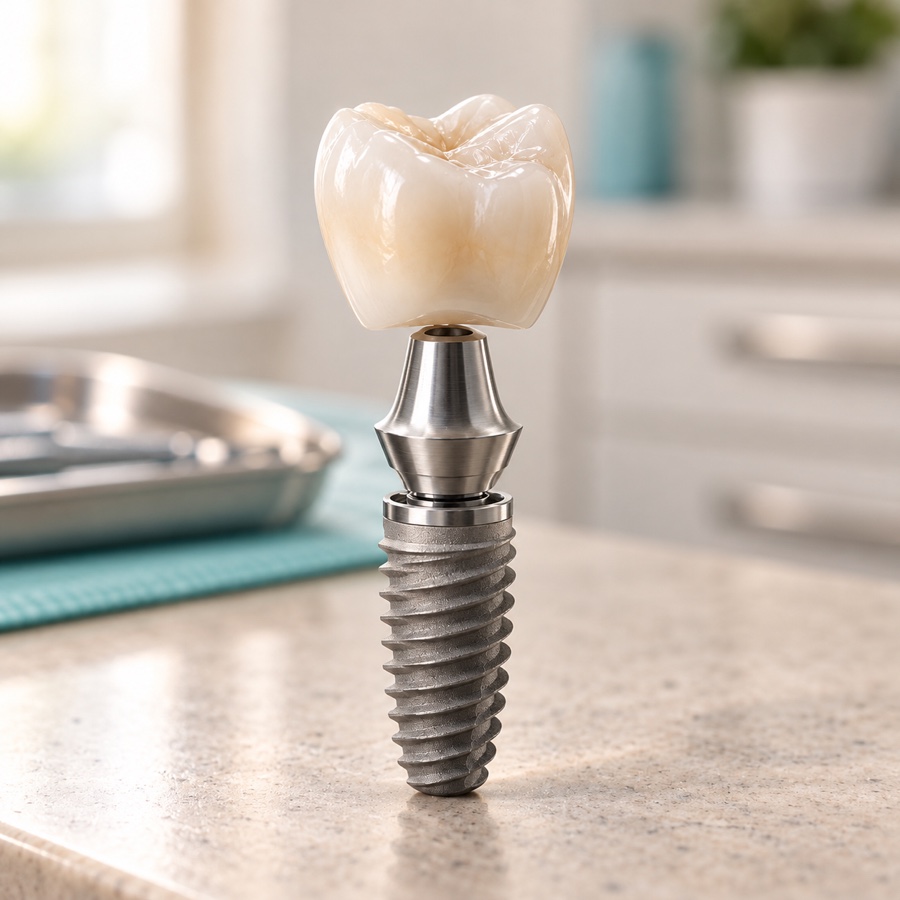 Modello dimostrativo di impianto dentale